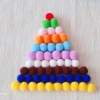 1.5cm high bouncy ball DIY decorative accessories, clothing accessories, colorful high bouncy ball accessories, tassel polyester pom-pom pendant, diy Christmas hat decoration, plush ball details Picture
